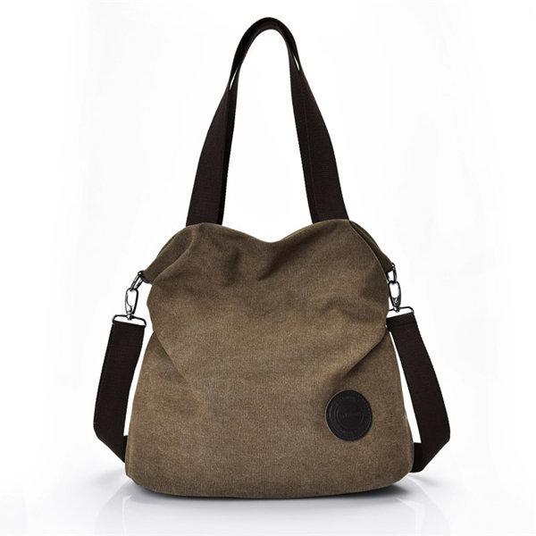 Large Capacity Casual Canvas Handbag Outdoor Shoulder Bag