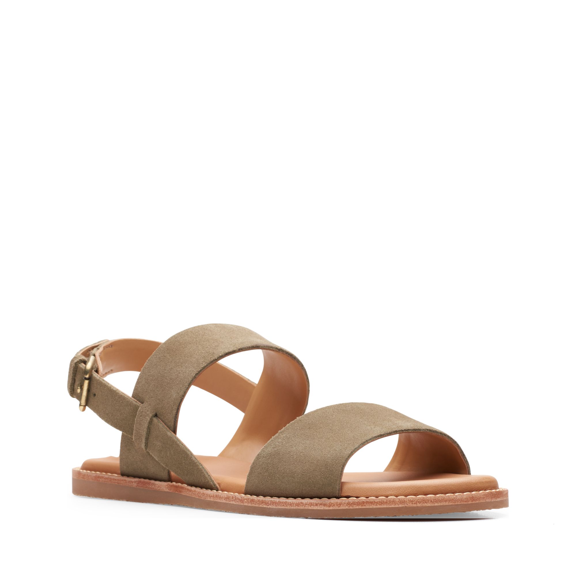Women Sandals Karsea Strap Olive Suede