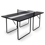 Midsize Compact Table Tennis Table Great W/ Net Set for Small Spaces & Apartments