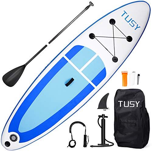 TUSY Inflatable Stand Up Paddle Board with SUP Accessories Travel Carry Bag