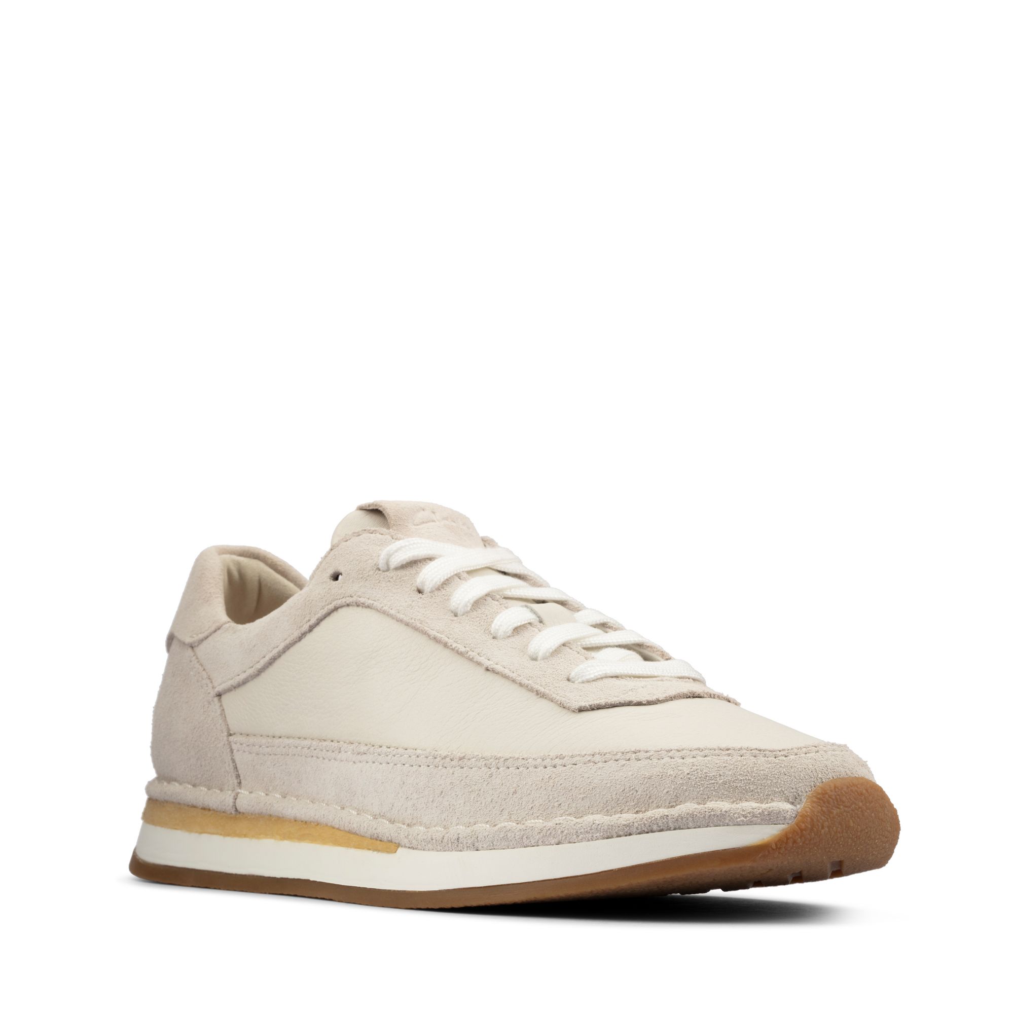 Women  Craft Run Lace White Suede