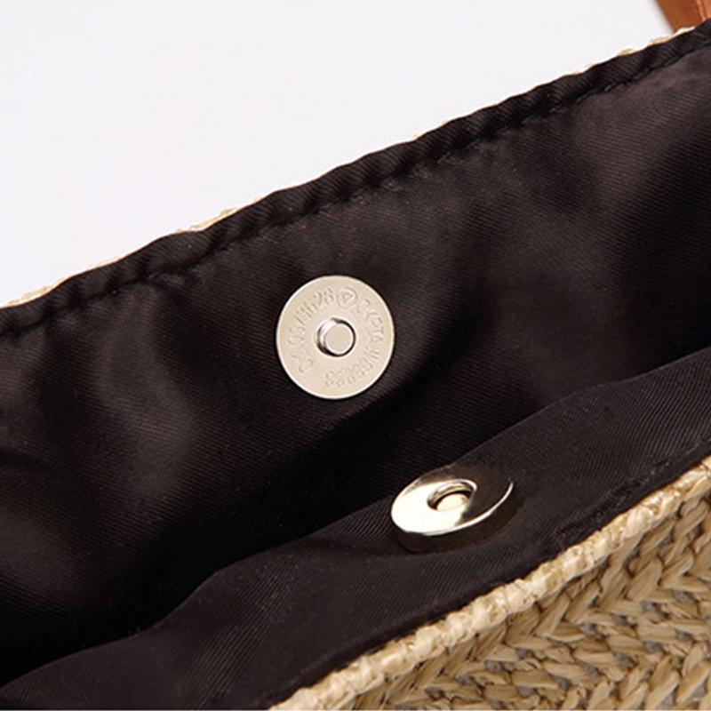 Bag - Ladies One-shoulder Bucket Straw Bag