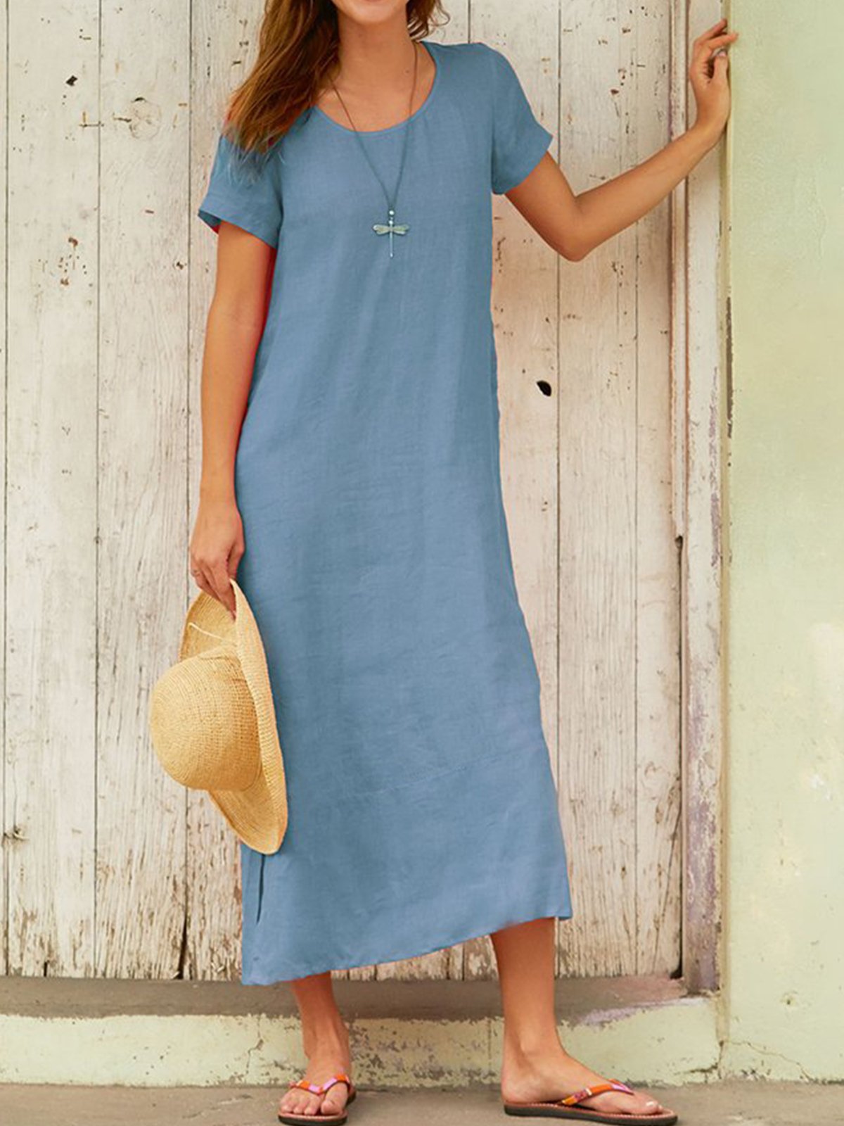 Crew Neck Women Maxi Dresses