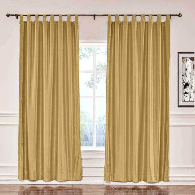 CUSTOM Lao Hang Zhou Gold Polyester Cotton Thermal Insulated Curtain
