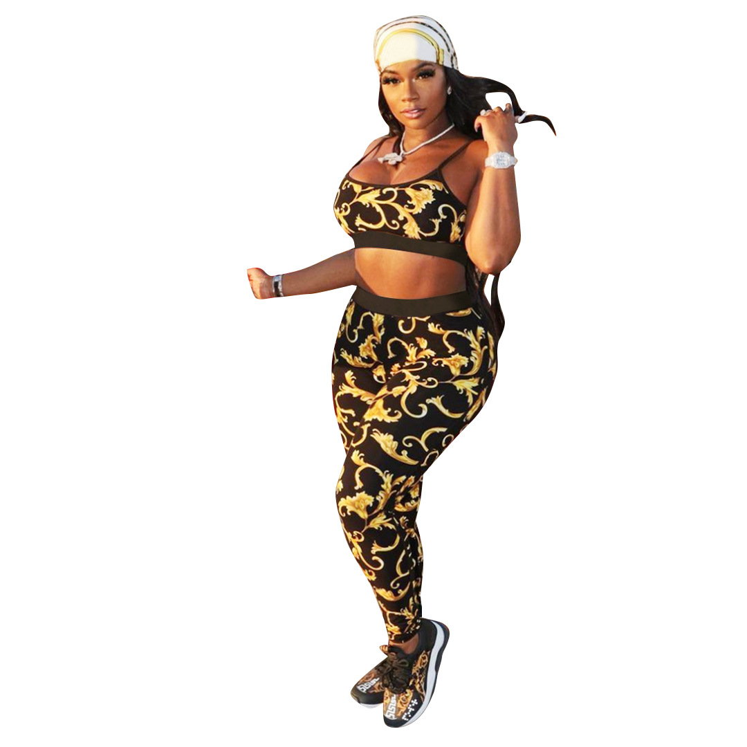 Sexy vest totem print suit AT5118