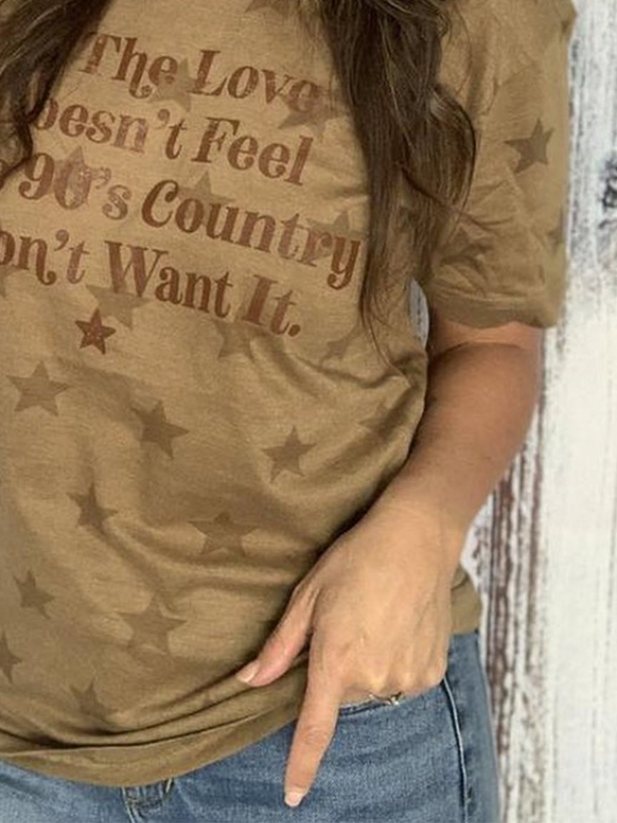 Letter Casual Jersey Shirts & Tops