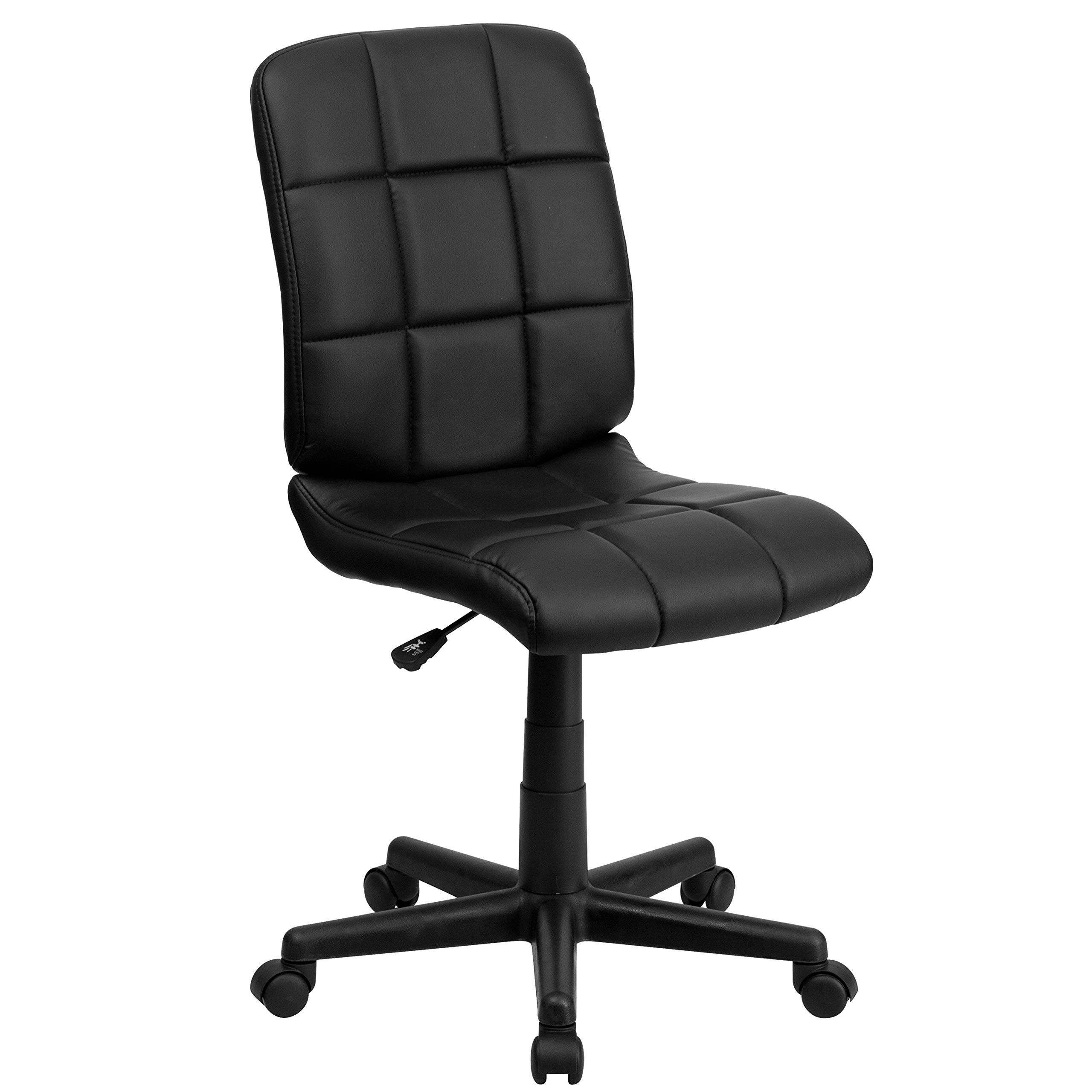 Flash Furniture Mid-Back Black Quilted Vinyl Swivel Task Office Chair