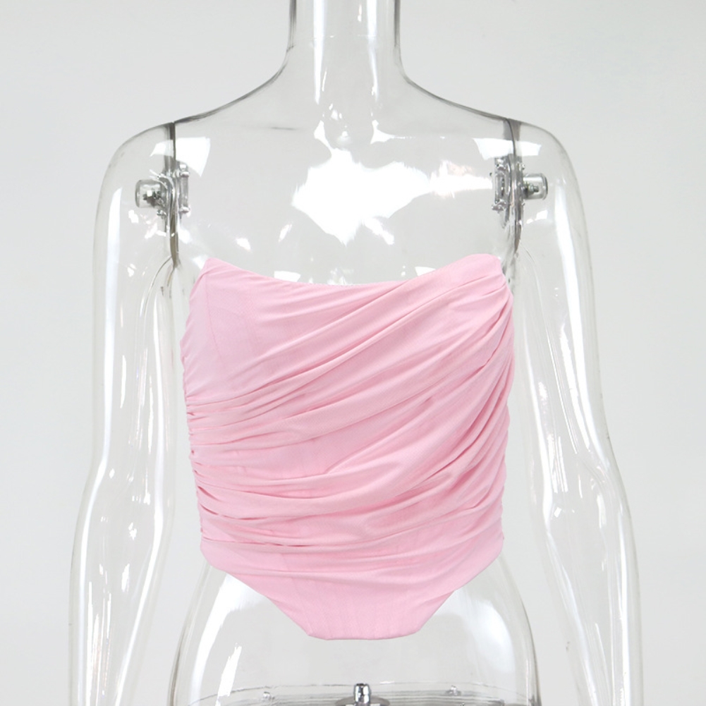 Sexy Pink Strapless Party Top
