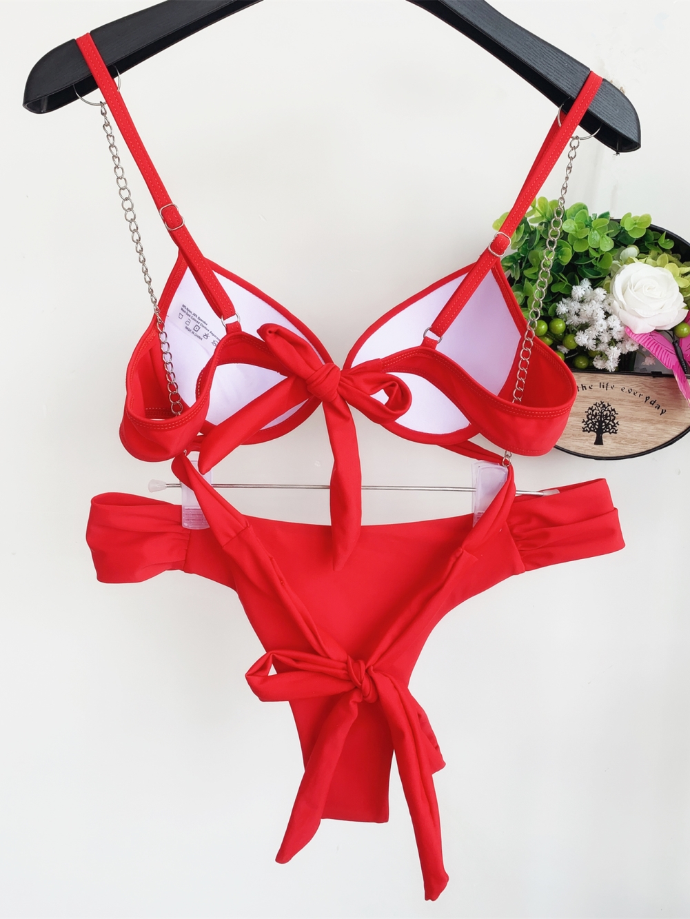 Sexy Red Two Piece Push Up Swiwmear
