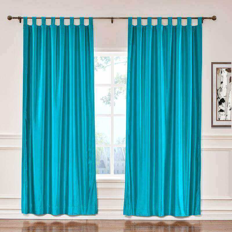 CUSTOM Lao Hang Zhou Turquoise Polyester Cotton Thermal Insulated Curtain