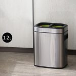 Large Trash Can Stainless Steel Ecoco Waste Bin Recycling Outdoor Kitchen Accessories Poubelle Garbage