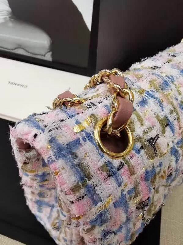 high quality handbag 119015 tweed flap bag 1112