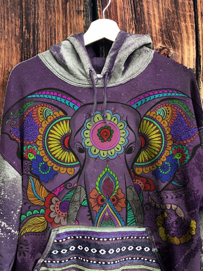 Long Sleeve Hoodie Tribal Sweatshirt
