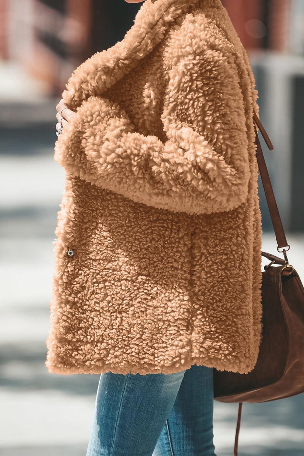 Brown Iconic Pocketed Sherpa Jacket