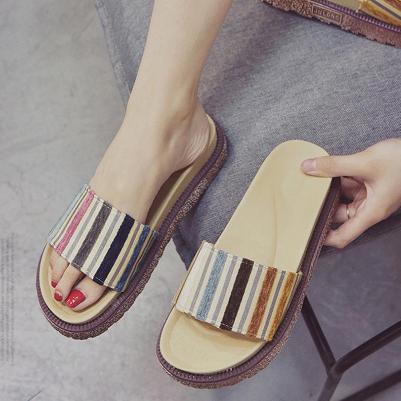 Women Creepers Slippers Casual Comfort Peep Toe Shoes