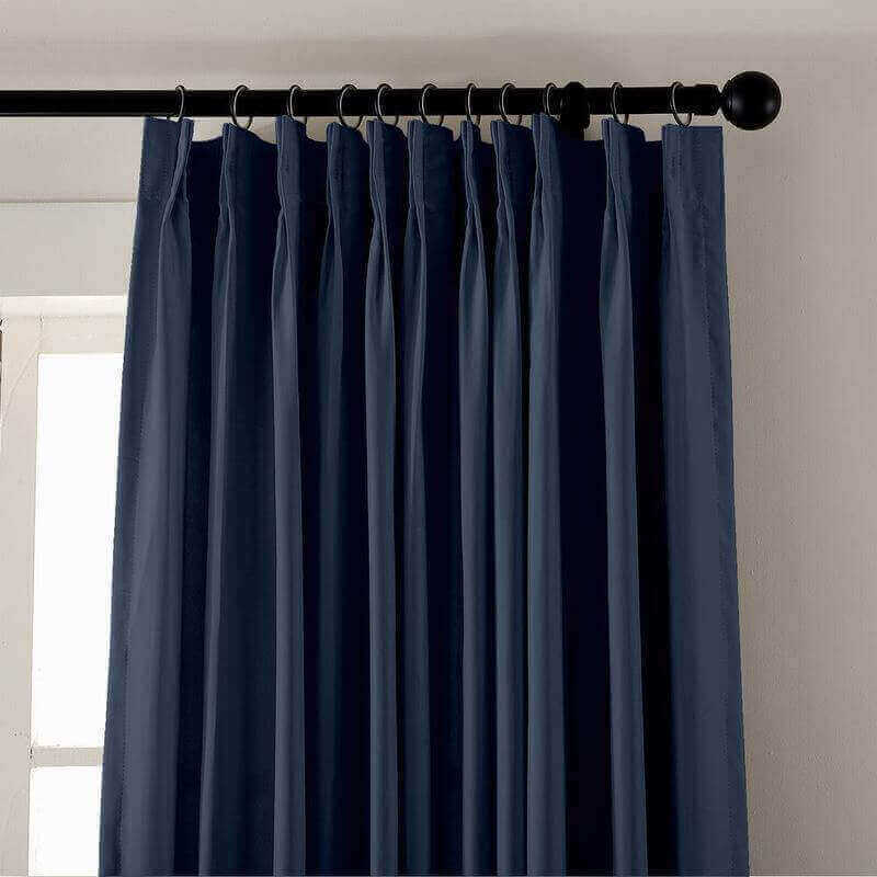 CUSTOM EDOARDO Navy Indoor Blackout Curtain
