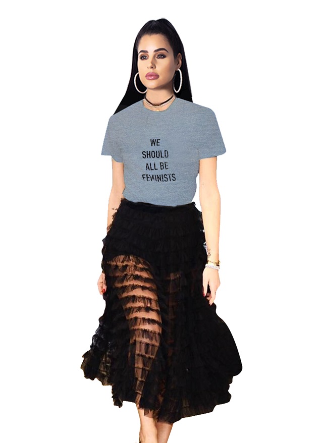 Print Letter Short Sleeve Casual Shirt