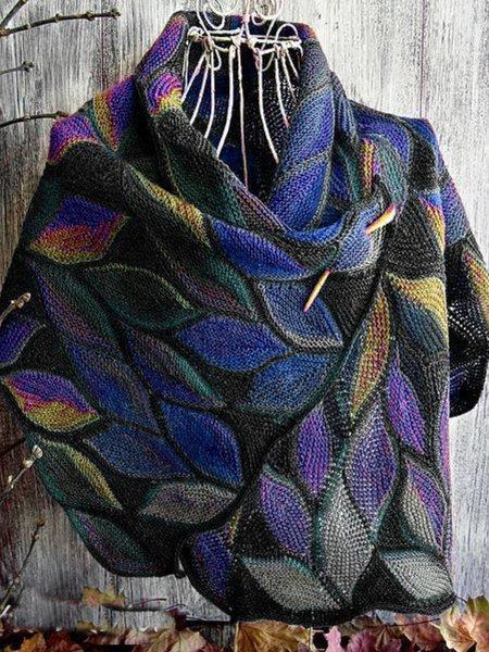 Red Vintage Cotton-Blend Scarves & Shawls