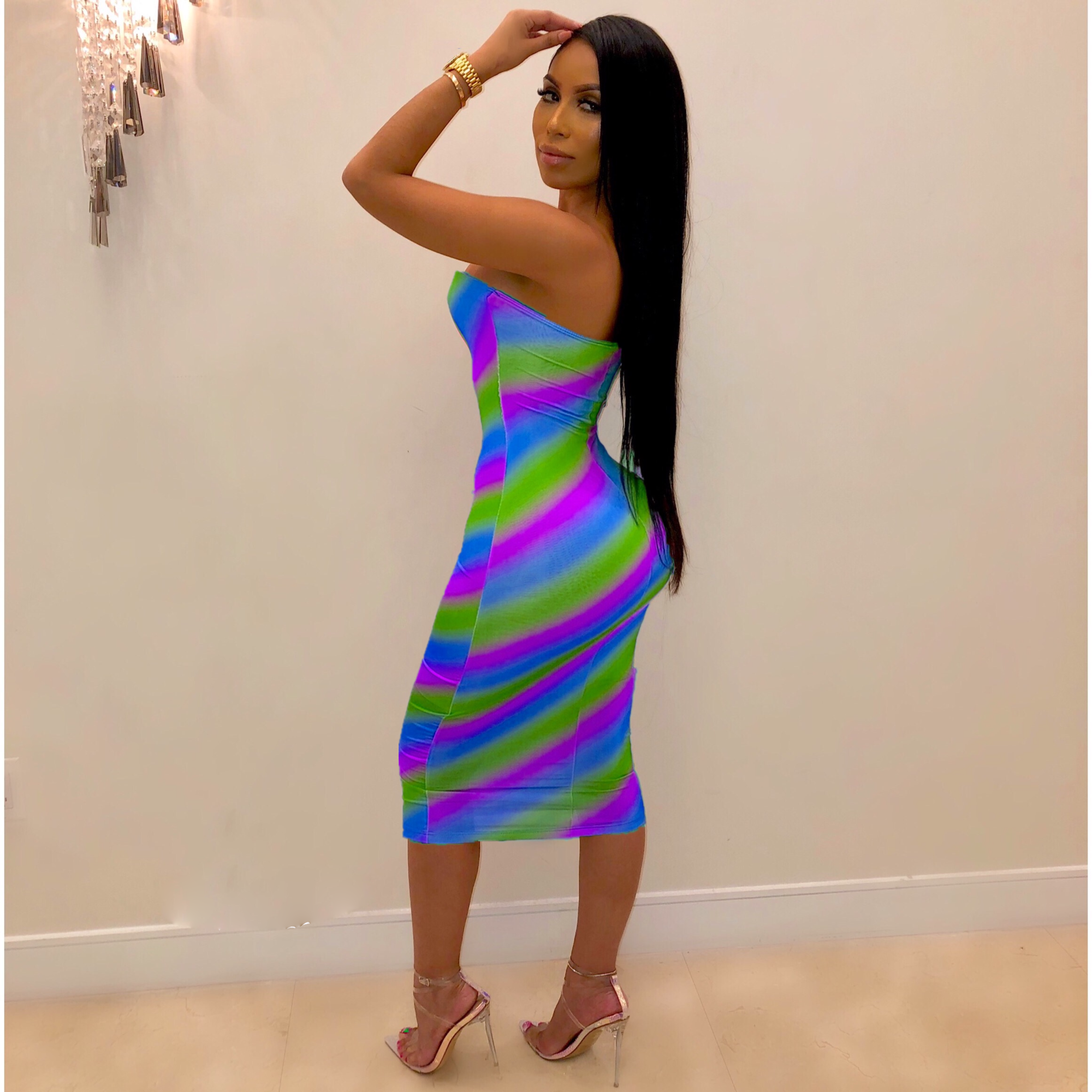 sexy Colorful Tube Dress