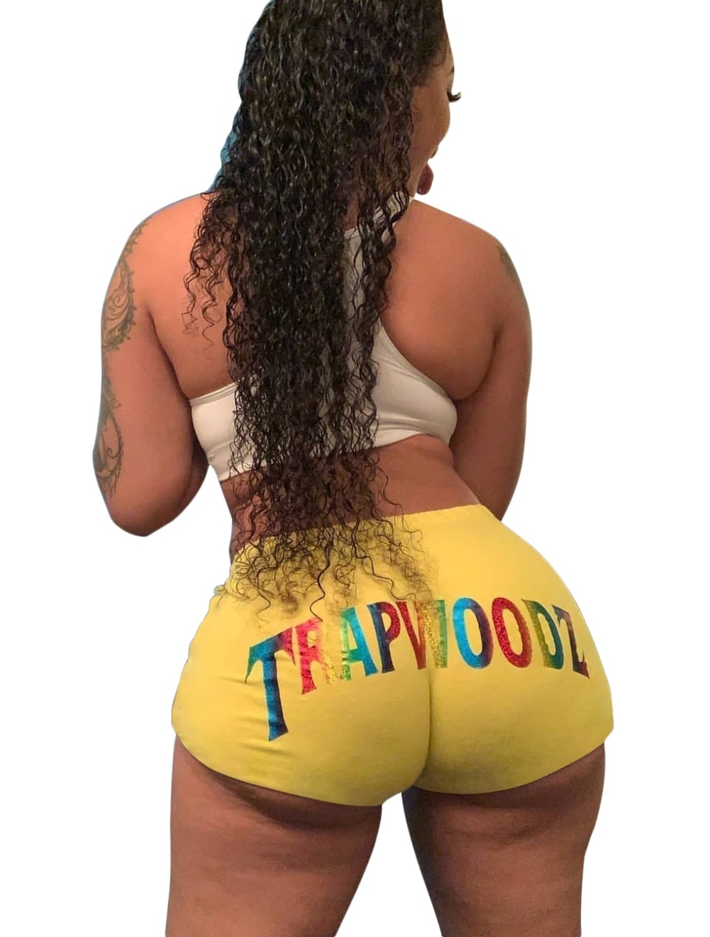 Sexy Fitness Print Jogger Shorts