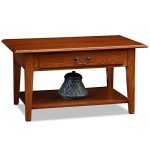 Leick Home Favorite Finds Shaker Coffee Table w/ Storage Drawer&Hand Applied Finish