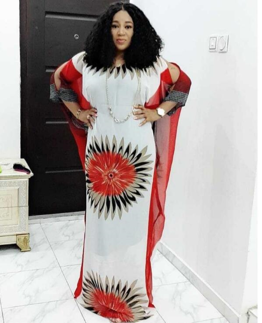 Muslim Print Long Gown