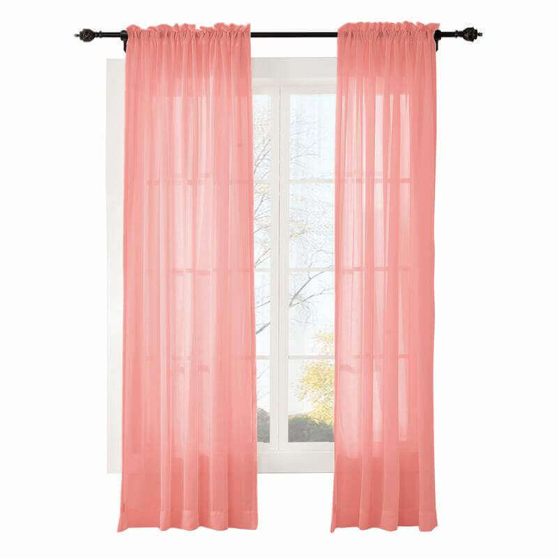 CUSTOM Scandina Rose Indoor Outdoor Sheer Curtain Voile Drapery