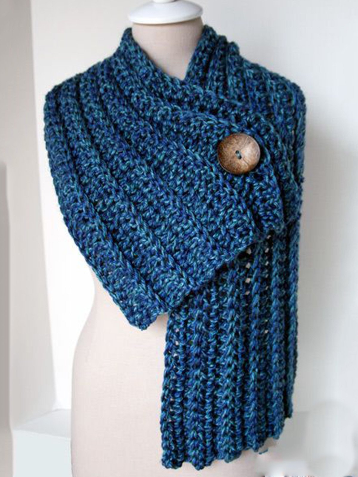 Women's  Casual Solid Round Neck Scarves & Shawls