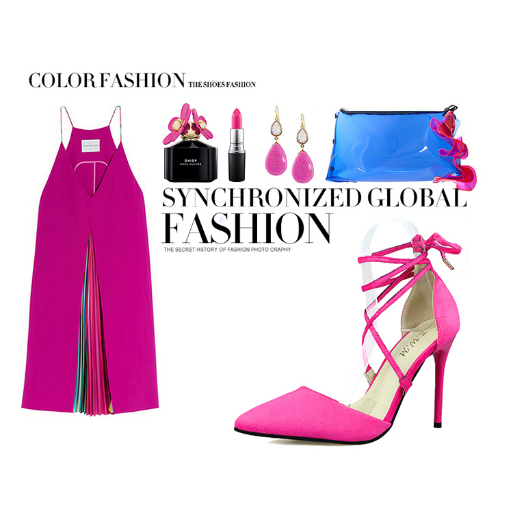 10CM Suede Pointed Cross Strap Bow-knot Sexy Ankle Straps Sandals