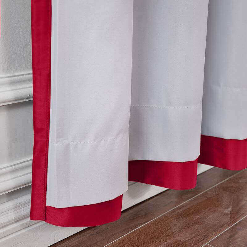 CUSTOM Lao Hang Zhou Red Polyester Cotton Thermal Insulated Curtain