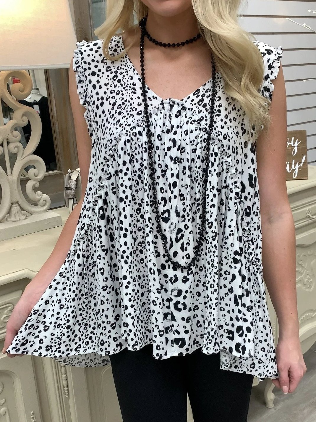 Ruched Sleeveless Casual Shirts & Tops