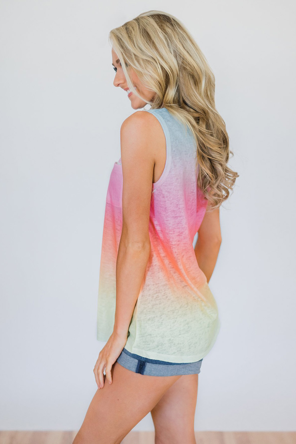 Multicolor Ombre Tank Top