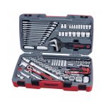 Teng Tools �C 127 Piece 1/4��, 3/8�� and 1/2�� Drive Socket Set Metric and SAE �C TEN-O-TM127