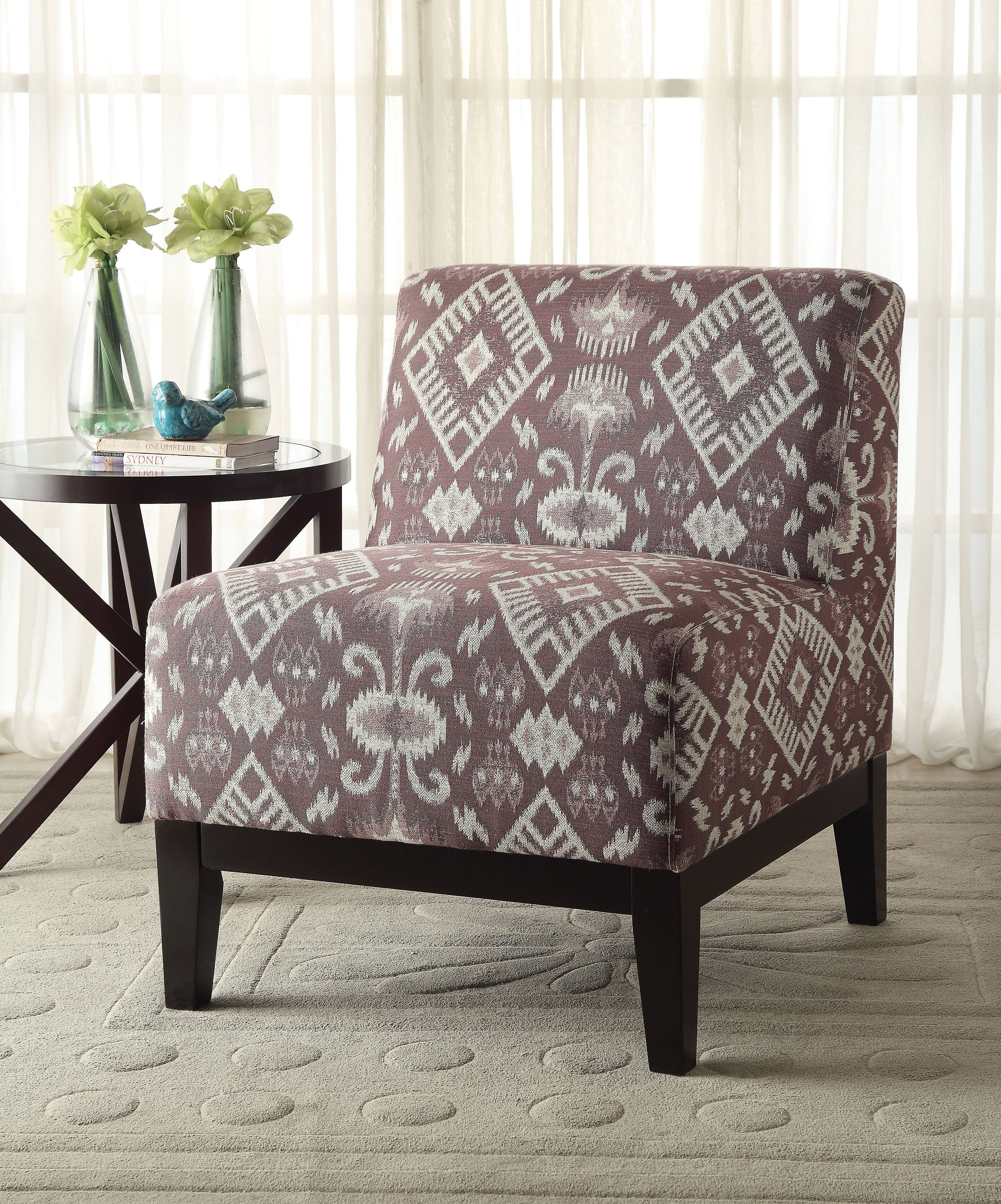 Acme Hinte Accent Chair Pattern Fabric
