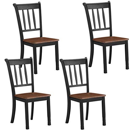 Solid Wood Whitesburg Dining Chairs Set of 4, Spindle Back, Wood Seating