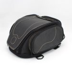 Waterproof Motorcycle Rear Seat Bag Helmet Storage Tail Bag PU Leather