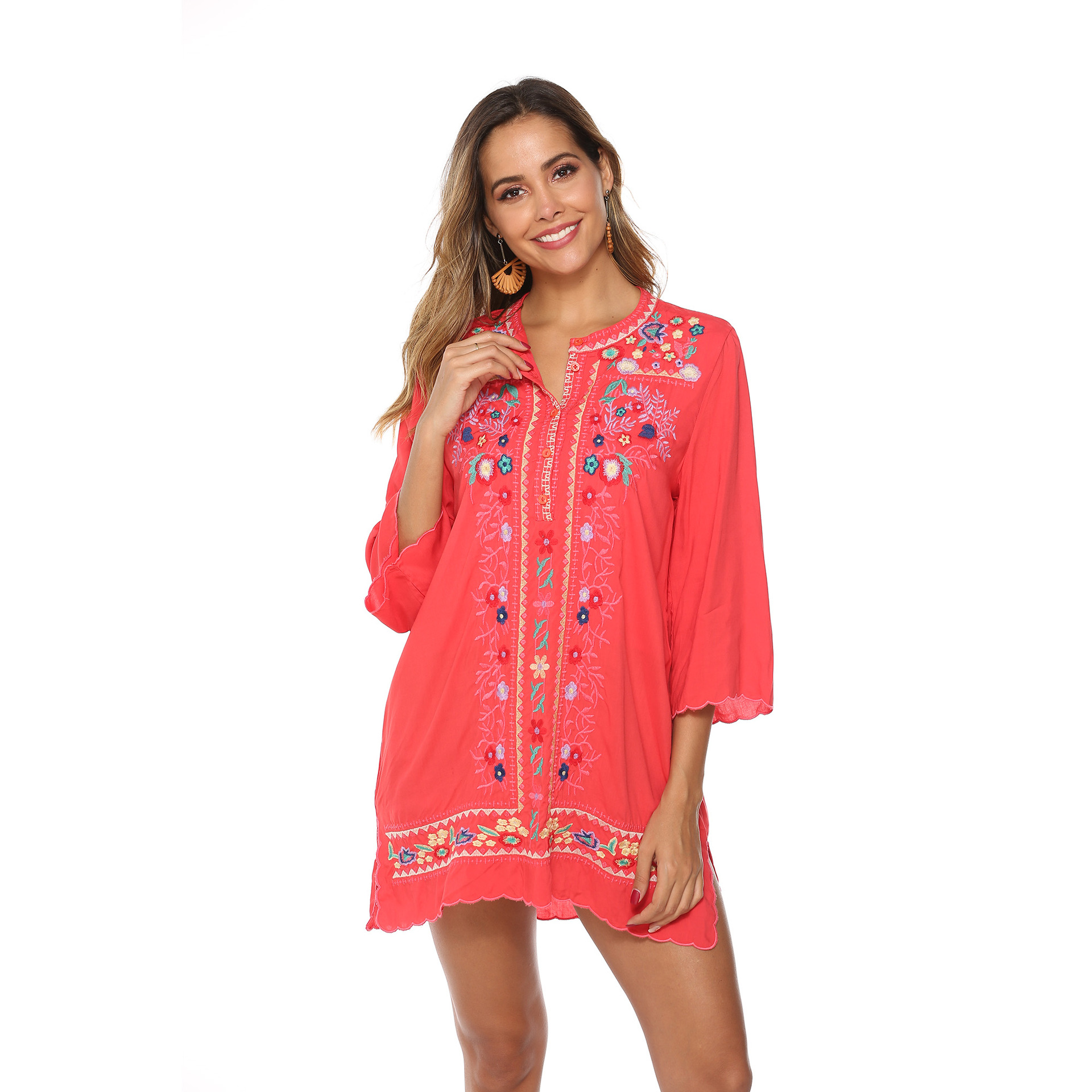 Women's Long Sleeve Embroidery Top Cowgirl Wear