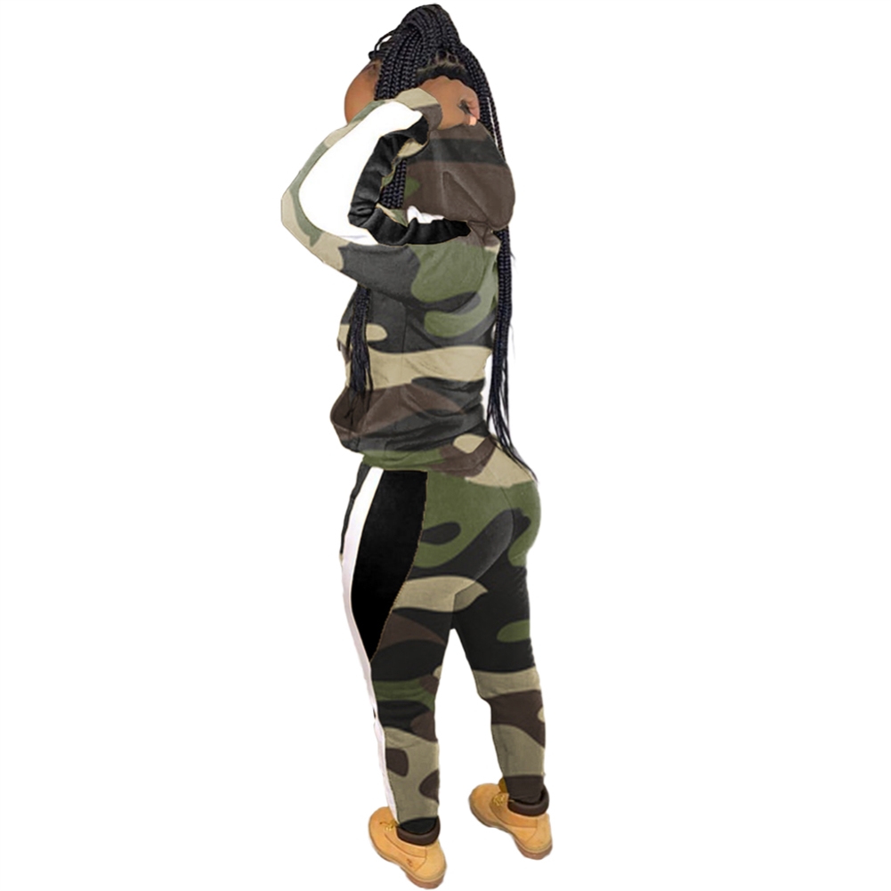 Camou Print Long Sleeve Tracksuit