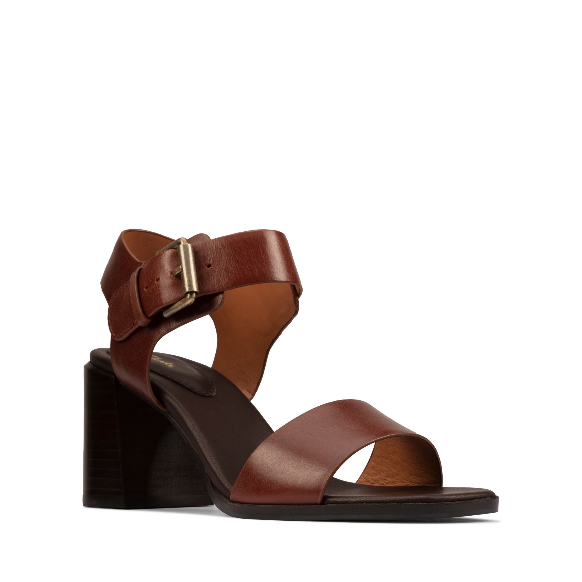 Women Sandals Landra 70 Strap Dark Tan Lea