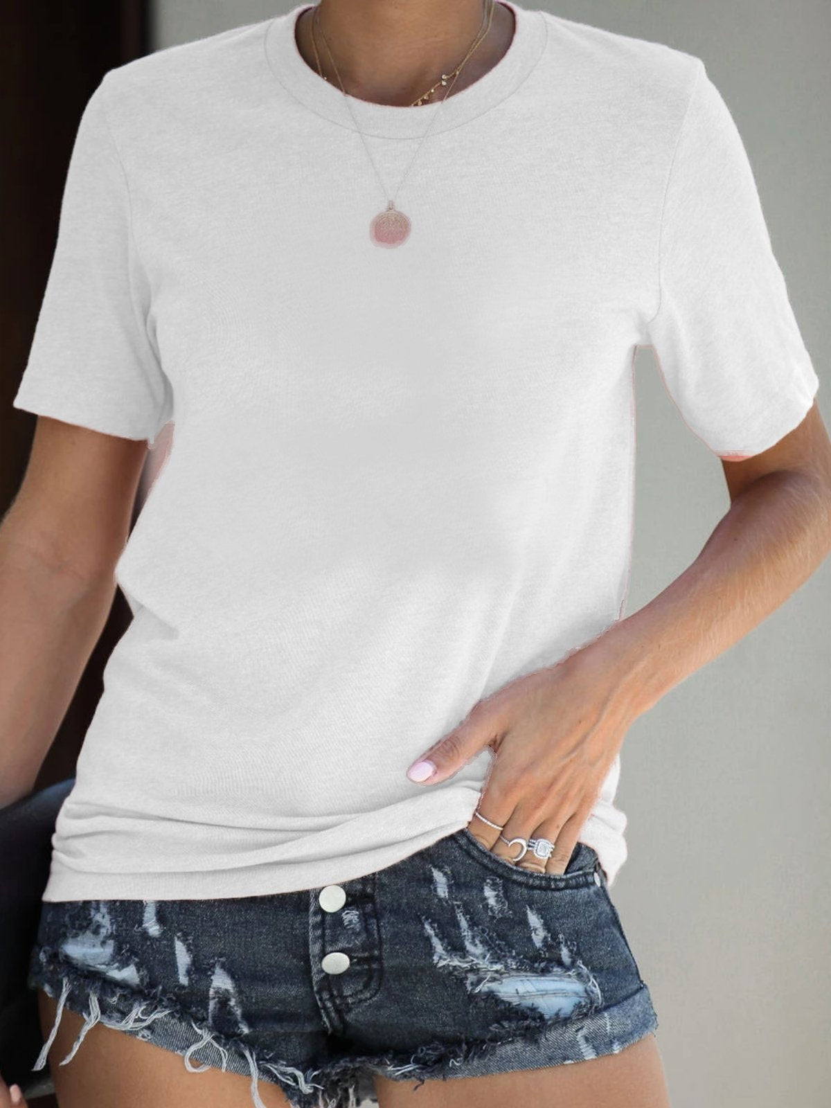 Casual Soft Plain Shirts & Tops