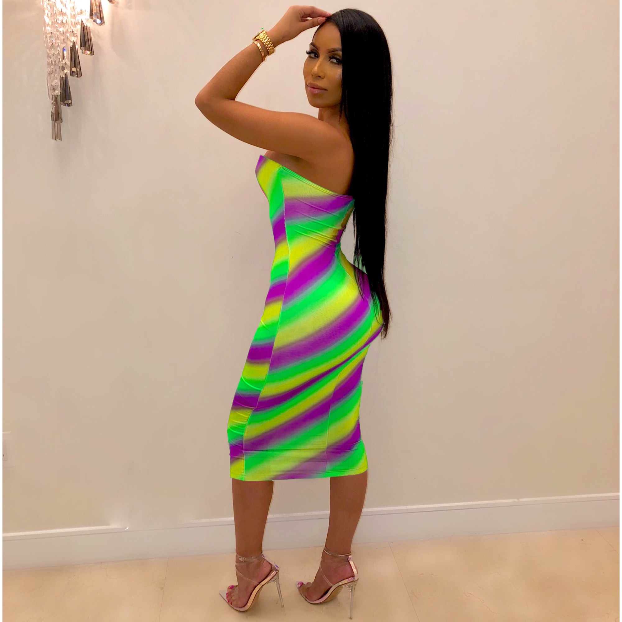 sexy Colorful Tube Dress