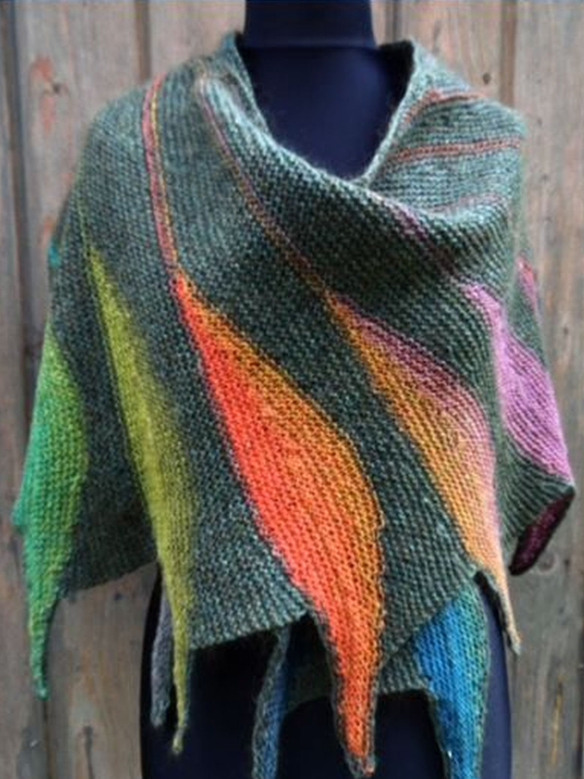 Casual Knitted Color-Block Scarves & Shawls