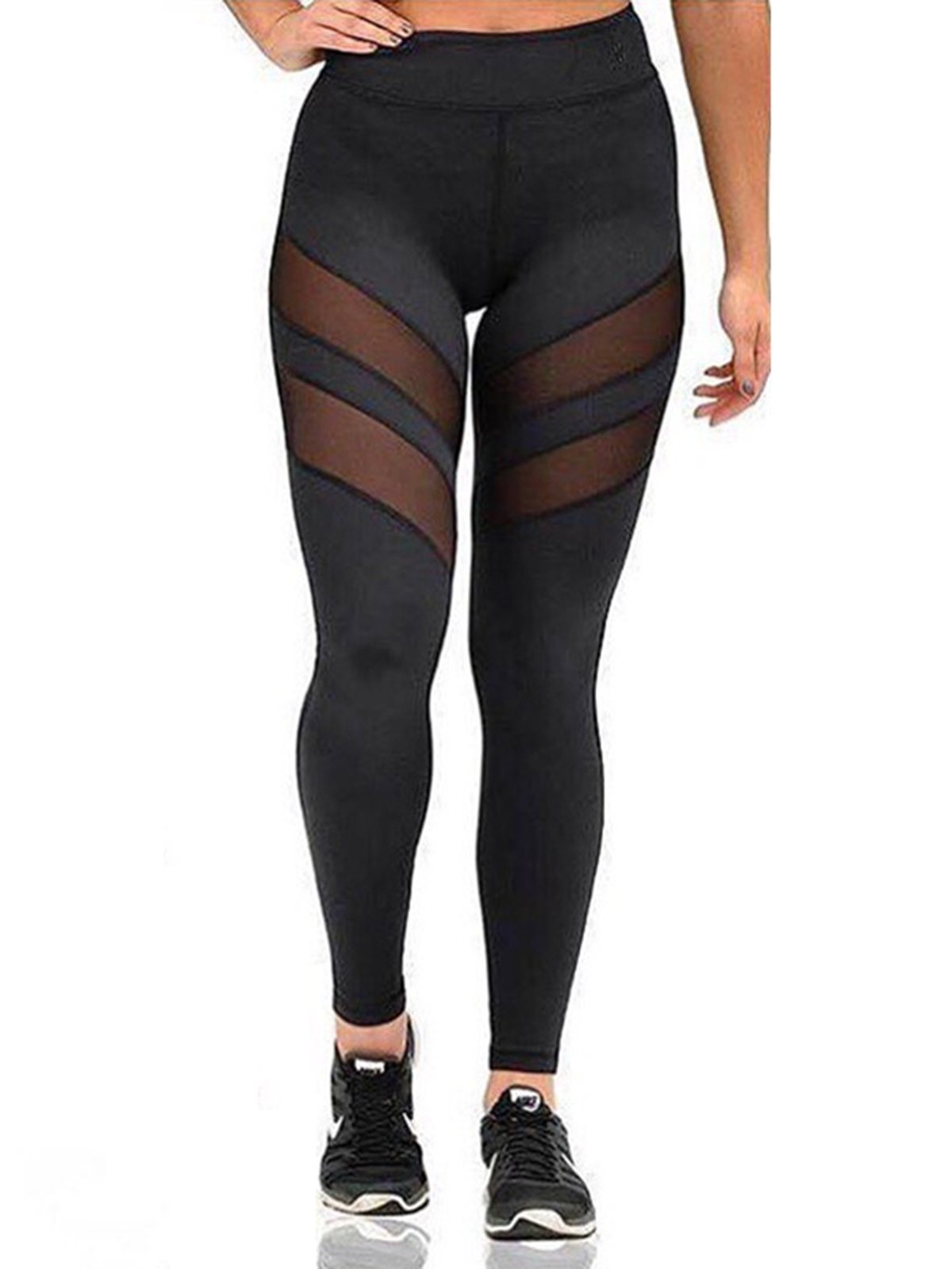 Women Mesh Paneled Sports Leggings