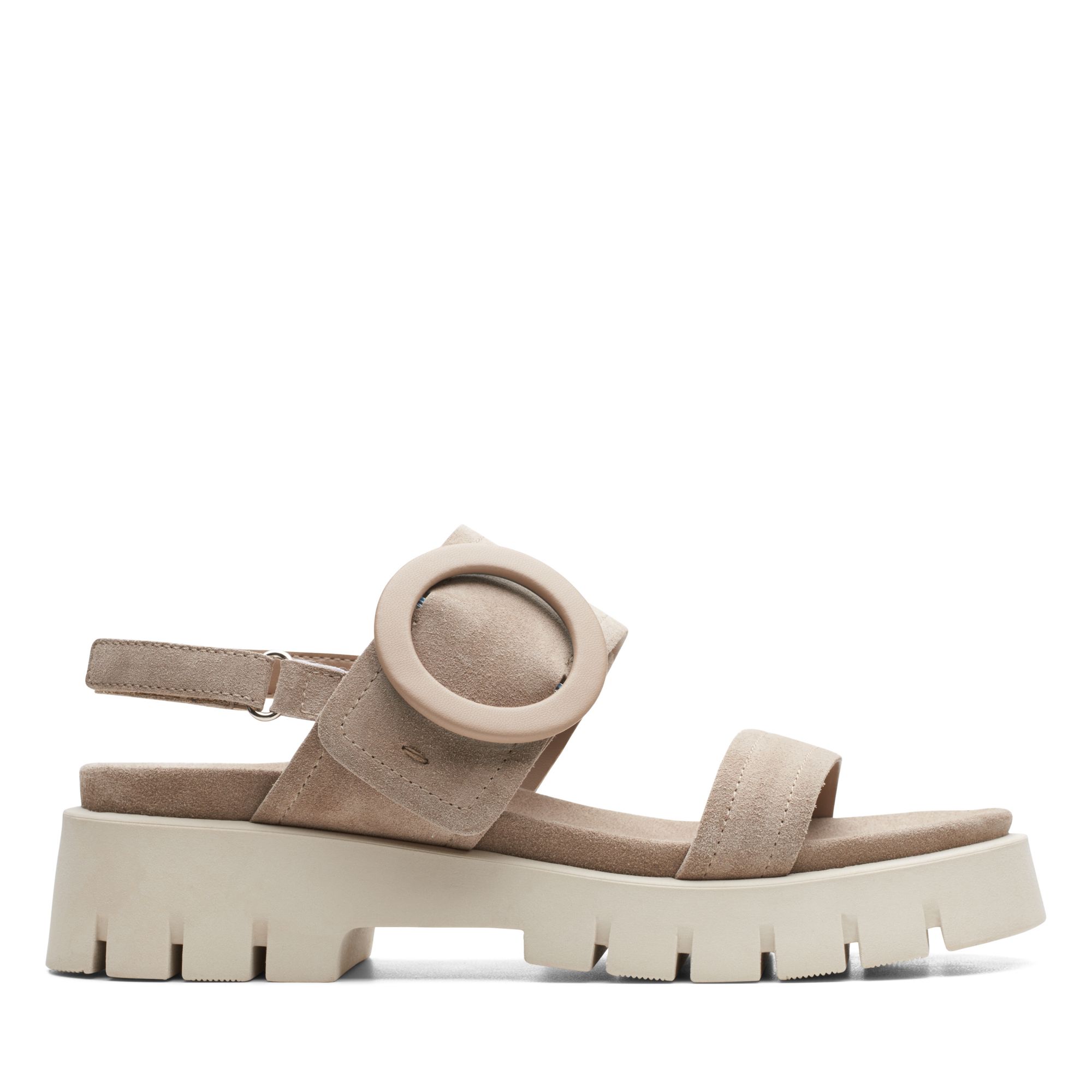 Women Sandals Motive Strap Sand Suede