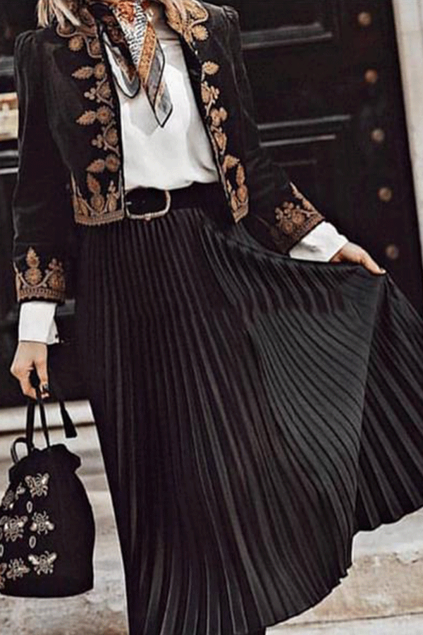 Modern Pure Colour Inwrought Blazer