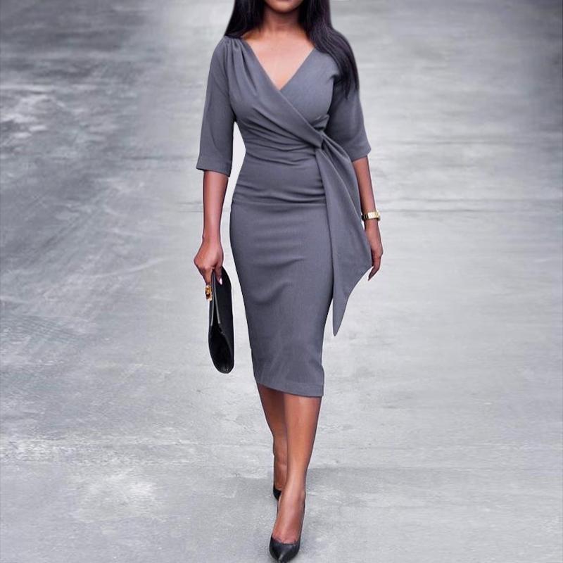 Sexy V-Neck  Bodycon Dress