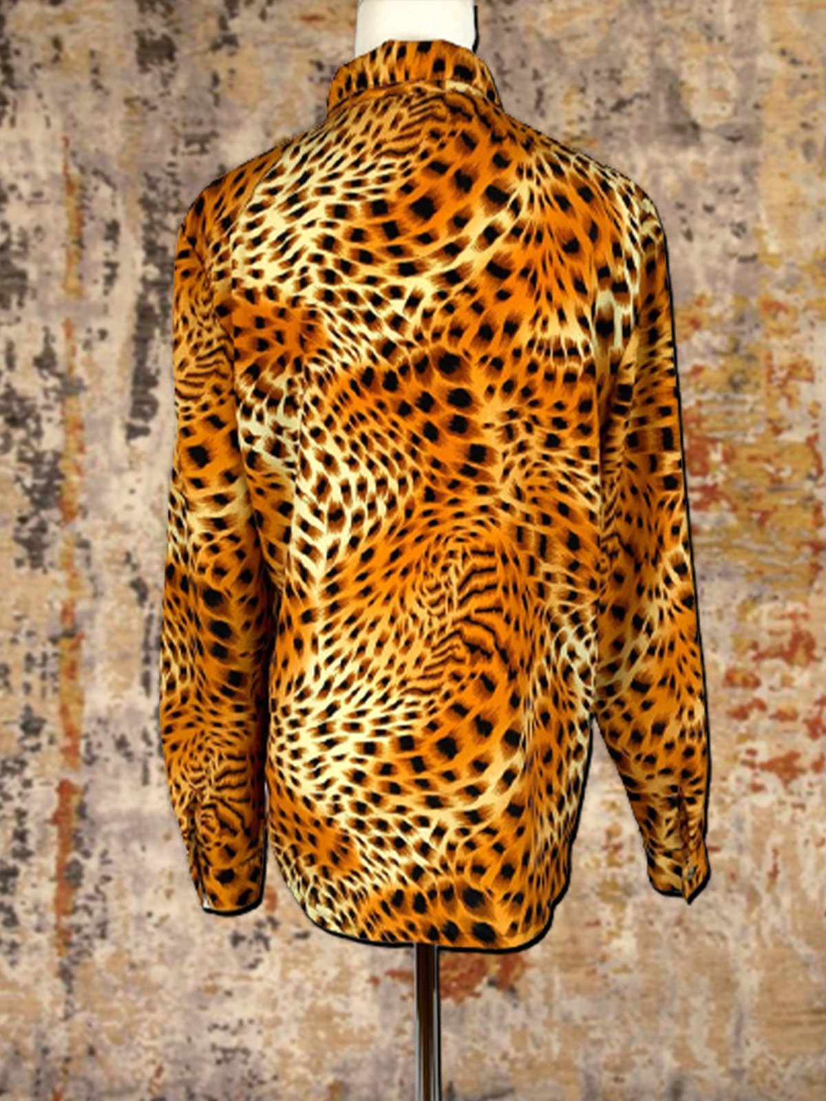 Shift Leopard Long Sleeve Boho Shirts & Tops