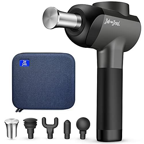 Percussion Handheld Athlete Massage Gun w/ 5 Speeds and 5 Heads for Pain Relief