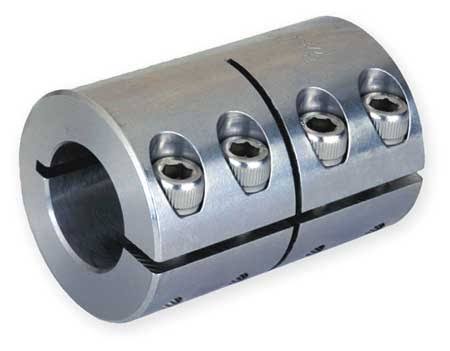 Ruland Manufacturing 1 Piece Clamp 1/2x22 x 5/8x22 Bore Dia. 303 Stainless Steel Rigid Shaft Coupling CLX-10-8-SS
