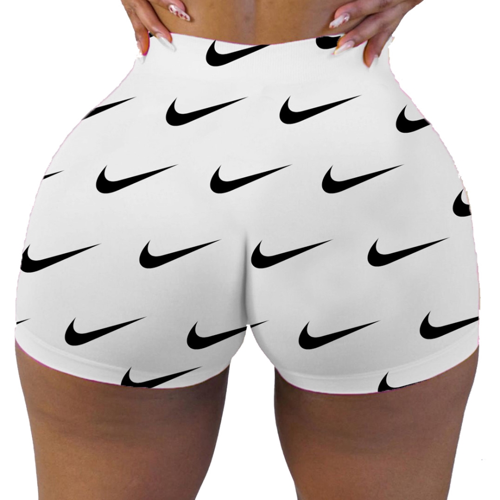 Sexy Print High Waist Jogger Shorts